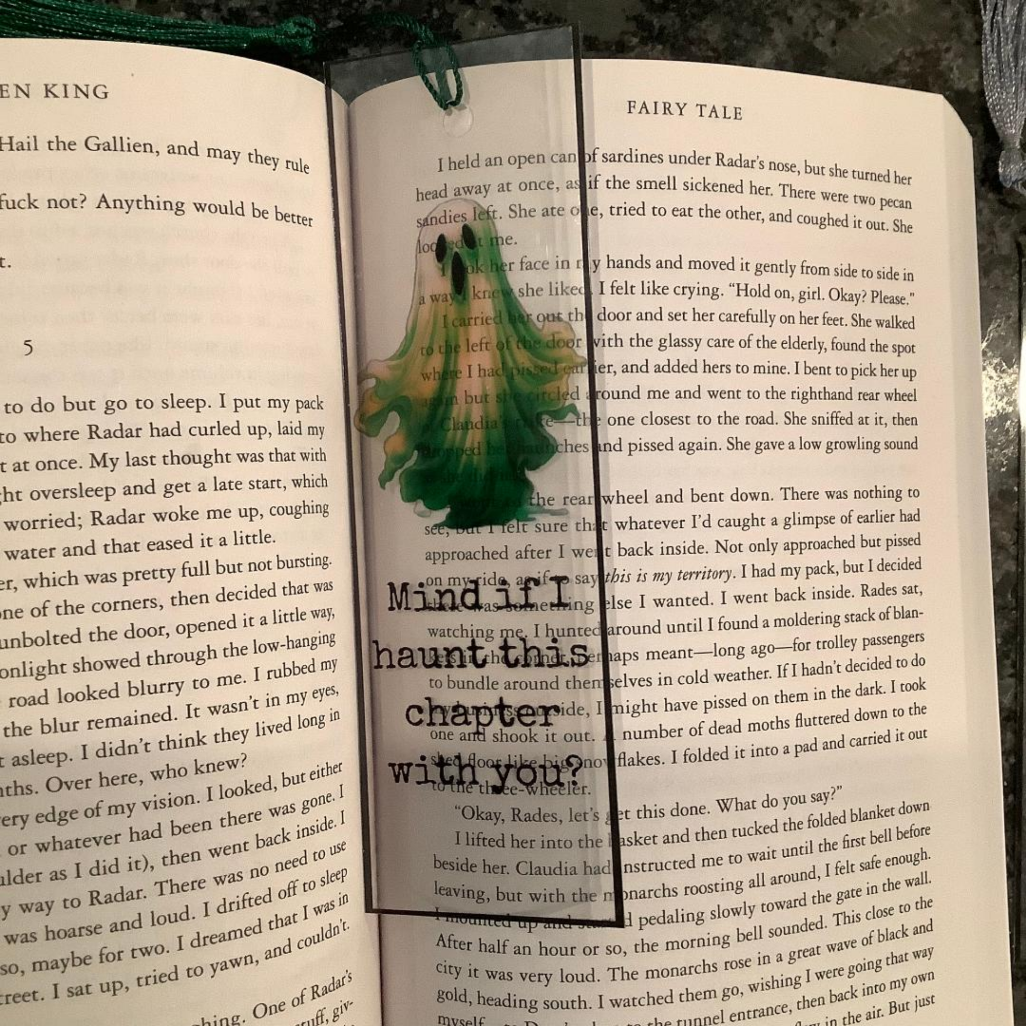 Transparent Ghost Bookmark - for Spooky & Fun Reads