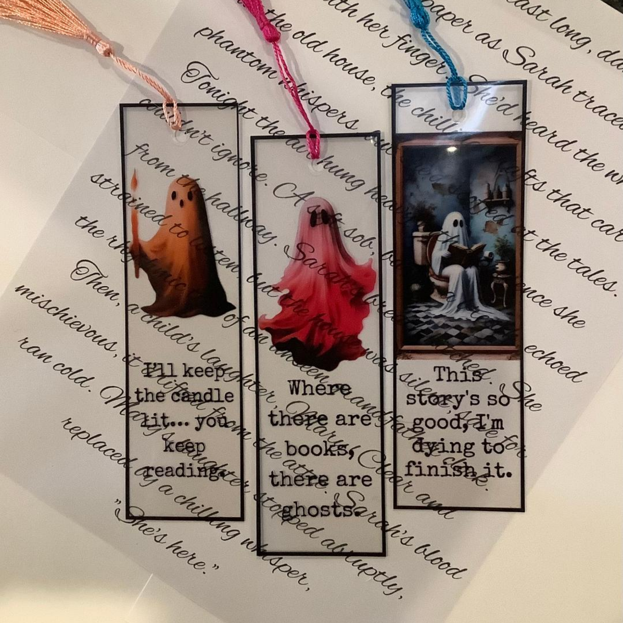 Transparent Ghost Bookmark - for Spooky & Fun Reads